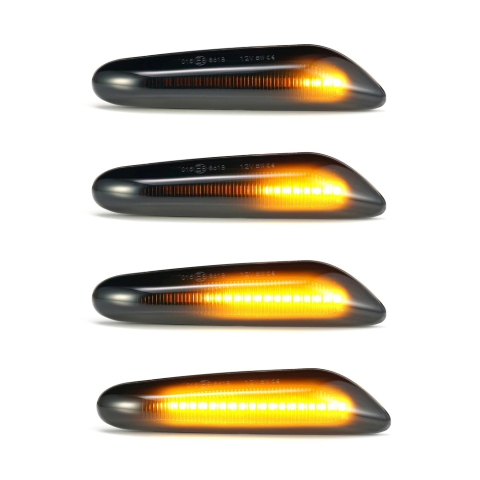 Set 2 semnalizari dinamice aripa pentru BMW E81 E82 E87 E88 E90 E91 E92 E93 E60 E61 X1 E84 E46, BZRSH®, lupa fumurie [2]