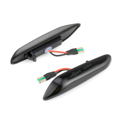 Set 2 semnalizari dinamice aripa pentru BMW E81 E82 E87 E88 E90 E91 E92 E93 E60 E61 X1 E84 E46, BZRSH®, lupa fumurie [4]
