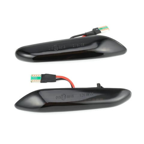 Auto - Set 2 semnalizari dinamice aripa pentru BMW E81 E82 E87 E88 E90 E91 E92 E93 E60 E61 X1 E84 E46, BZRSH®, lupa fumurie