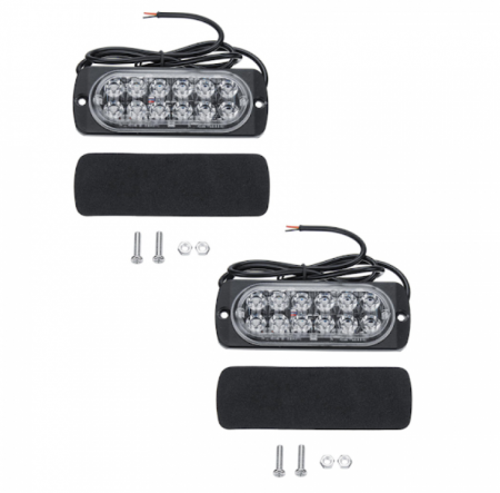 Set 2 x Stroboscop 12 LED, lumina portocalie [4]