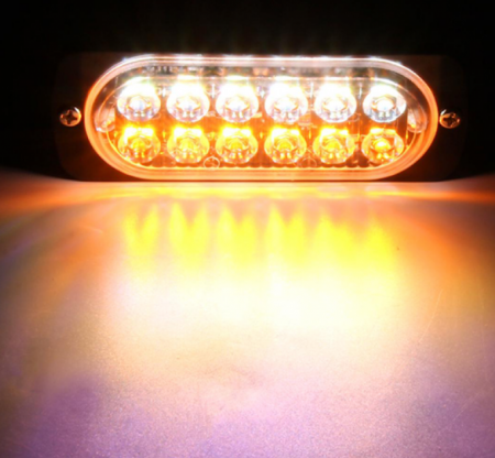 Set 2 x Stroboscop 12 LED, lumina portocalie [3]