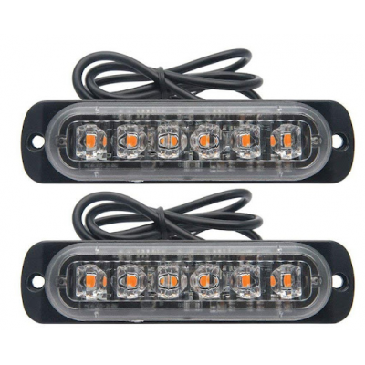 Auto - Set 2 x Stroboscop 6 LED lumini de avertizare auto