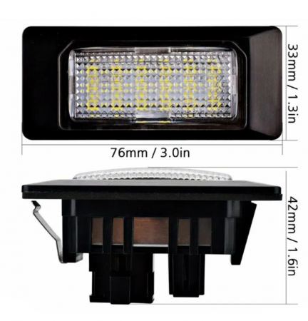 Set 2x Lampi LED numar Audi A1 A6 C7 A7 TT Volkswagen VW Golf 6 Passat B7 Polo 4D Jetta MK6 Touran Touareg Canbus [3]