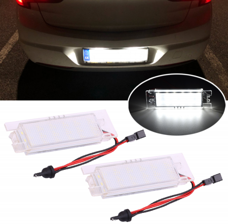 Set 2x lampi LED numar dedicate Opel Astra H Astra J Corsa D Corsa C Insignia Zafira B Vectra Meriva [3]