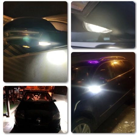 Set 2x lampi LED oglinda lumina exterioara VW Golf 5 MK5 Passat B6 Eos Golf 6 Variant Sharan MK2 7N [4]
