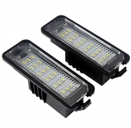 Auto - Set 2X Lampi numar LED, canbus pentru VW Passat CC, EOS, Polo, Phaeton, Golf 4, 5, 6