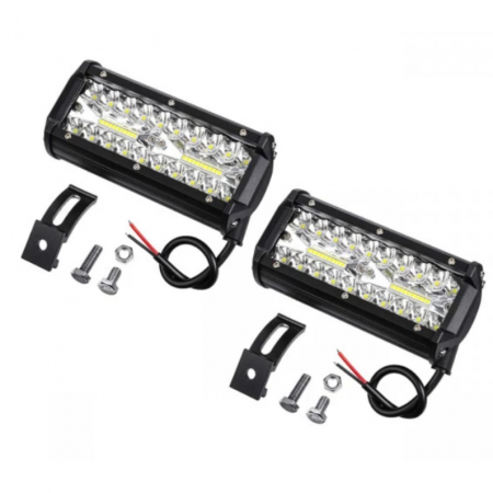 Set 2x Proiectoare LED auto OFF-ROAD 6.5 inch 120W, 12V-24V, 6000K, carcasa aluminiu, 12000Lm, BZRSH [1]