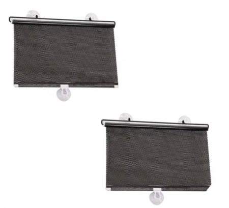 Casa si gradina - Set 2x Rulou retractabil cu ventuze tip parasolar pentru casa sau masina, 45 x 125 cm, BZRSH