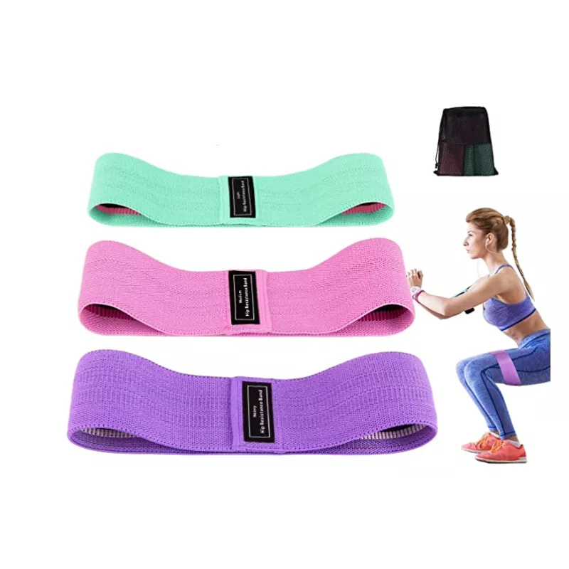 Set 3 benzi elastice fitness, 3 niveluri de rezistenta, pentru coapse, fese si picioare [1]