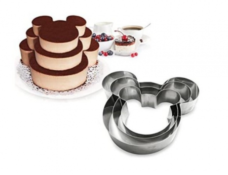 Casa si gradina - Set 3 inele pentru tort multietajat Mickey Mouse