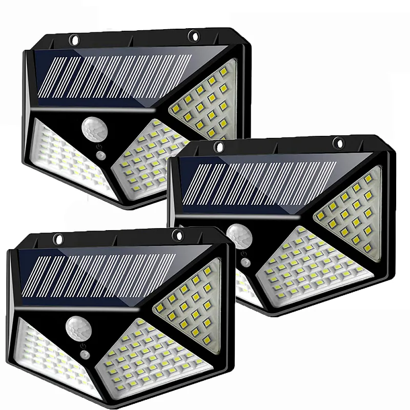 Lampi solare - Set 3 Lampi ULTRA 100 LED Solare cu senzor de miscare si lumina 3 moduri ILUMINARE