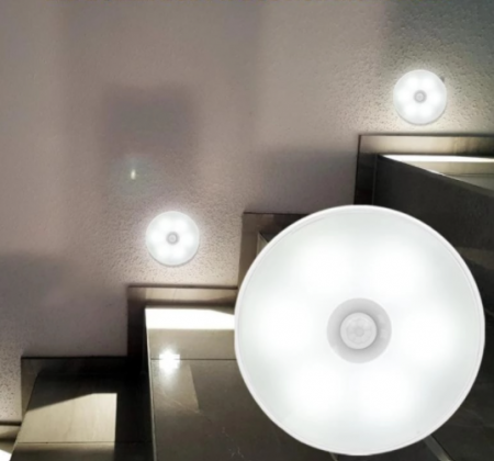 Set 3 x Lampa de veghe inteligenta LED cu senzor de miscare, USB, prindere magnetica, tip aplica, lumina dubla alb cald si rece [5]