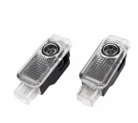 Set 4 Bucati Emblema Logo LED Portiera dedicata Marca Auto Audi, BZRSH®, Audi A3, A4, A5, A6, A7, Q3, Q5, Q7 Plug and Play, Alb [1]