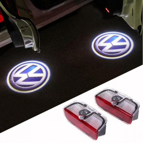 Auto - Set 4 Bucati Emblema Logo LED Portiera dedicata Marca Auto VW, BZRSH