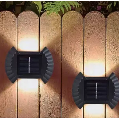 Set 4 Lampi solare de perete cu lumina bidirectionala [1]