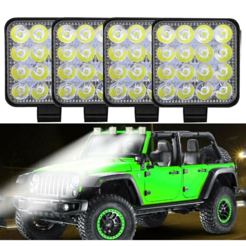 Set 4 x proiector LED 48W auto offroad 16 LED, 12-24V, BZRSH [1]