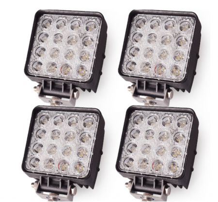 Auto - Set 4 x proiector LED auto offroad 48W, carcasa aluminiu, 12-24V