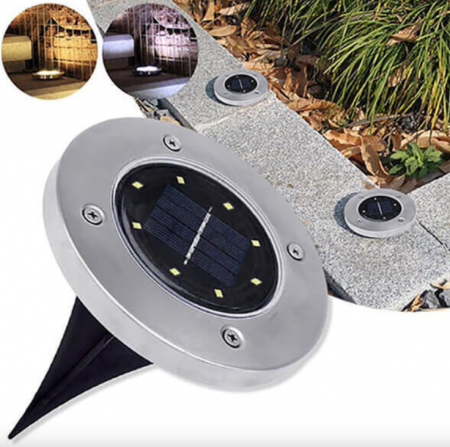 Set 4x Lampi Solare Pentru Gradina Cu Fixare In Pamant, 8 LED, Rezistent La Apa Si Interperii, Lumina Puternica, Senzor de lumina [5]