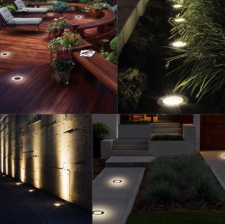 Set 4x Lampi Solare Pentru Gradina Cu Fixare In Pamant, 8 LED, Rezistent La Apa Si Interperii, Lumina Puternica, Senzor de lumina [3]
