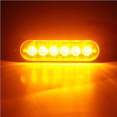 Set 4x Stroboscop 6 LED, lumina portocalie [2]