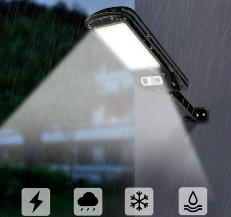 Lampi solare - Set 5 Lampi solare LED, 40W, cu panou solar, 160 LED COB, senzor de miscare, 3 moduri de iluminare, telecomanda, BZRSH