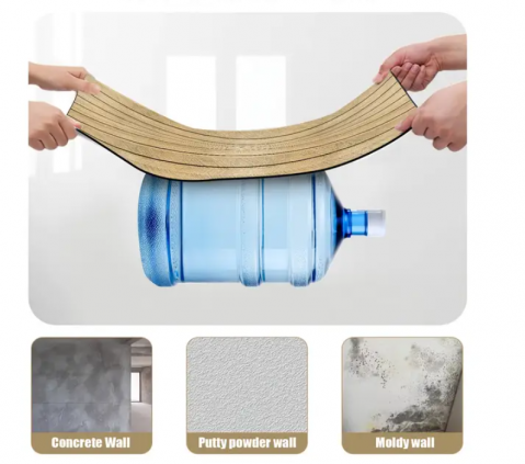 Tapet decorativ model riflaj lemn 3D MARO cu dungi 40 x 300cm [3]