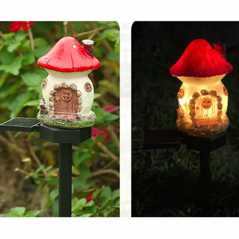 Set 6 Lampi solare de gradina, decoratiune LED, 45x9x7 cm, Senzor de lumina, IP65 impermeabil, acumulator 600 mAH [1]