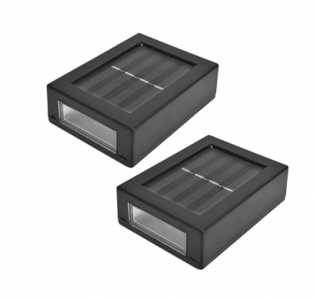 Set 8 aplice cu incarcare solara si lumina LED, prindere in perete, autonomie 8h, lumina calda [1]