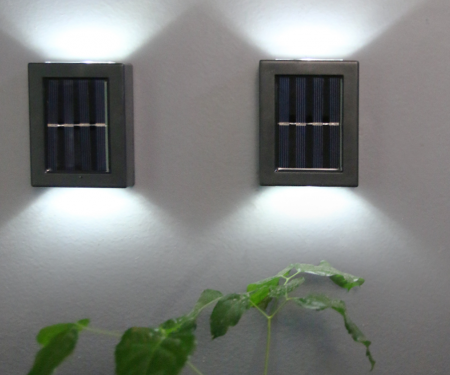 Set 8 aplice cu incarcare solara si lumina LED, prindere in perete, autonomie 8h, lumina calda [4]