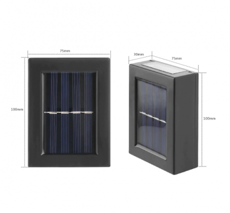 Set 8 aplice cu incarcare solara si lumina LED, prindere in perete, autonomie 8h, lumina calda [8]