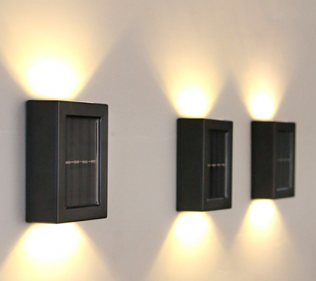 Set 8 aplice cu incarcare solara si lumina LED, prindere in perete, autonomie 8h, lumina calda [2]