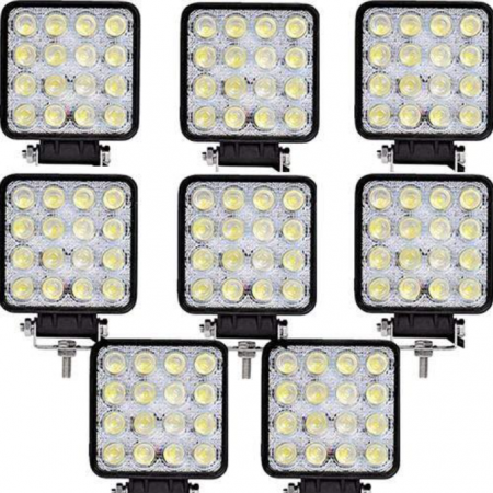 Auto - Set 8 proiectoare 16 LED 48W auto OFF-ROAD, IP 67