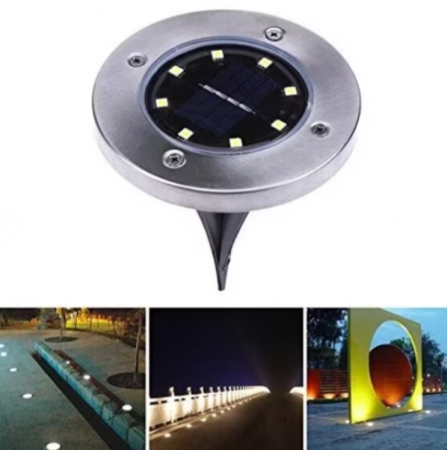Set 8x Lampa Cu Incarcare Solara Rapida SI Timp Mare De Utilizare, alb cald, Tip Spot Cu 8 Leduri, Pentru Gradina, WaterProof, IP65, Carcasa Din Metal Rezistent [3]