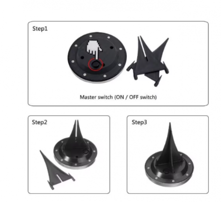 Set 6x Lampa Cu Incarcare Solara Rapida SI Timp Mare De Utilizare, alb cald, Tip Spot Cu 8 Leduri, Pentru Gradina, WaterProof, IP65, Carcasa Din Metal Rezistent [3]