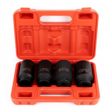 Scule & unelte - Set chei tubulare impact, 4 piese 30, 32, 34, 36 mm, prindere 1/2, BZRSH