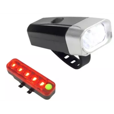 Electronice - Set de lumini (fata-spate) LED USB pentru bicicleta