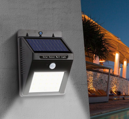 Set format din 6 lampi solare de perete cu iluminare continuua si lumina cu 30 leduri [3]