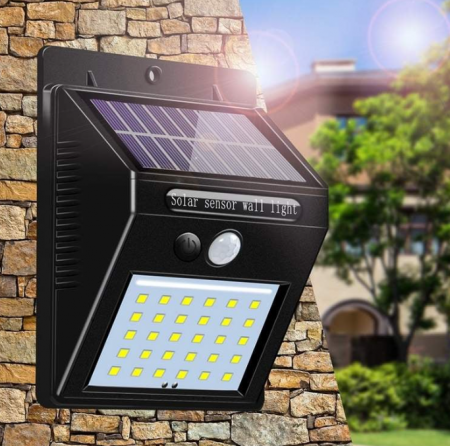 Set format din 6 lampi solare de perete cu iluminare continuua si lumina cu 30 leduri [1]