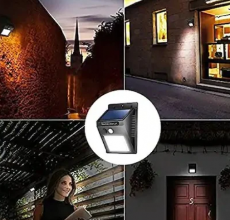 Set format din 6 lampi solare de perete cu iluminare continuua si lumina cu 30 leduri [2]