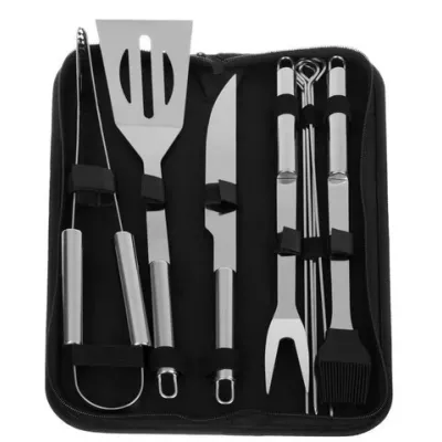 Casa si gradina - Set ustensile pentru gratar cu 9 accesorii, otel inoxidabil