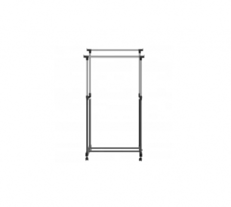 Suport de haine dublu, reglabil, mobil, cadru metalic, inaltime maxima 130cm, maxim 20 kg [2]