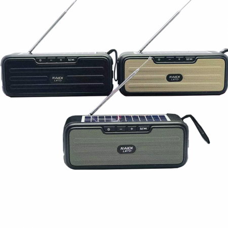 Boxa Portabila cu incarcare solara L8TD Bluetooth, USB, Radio, Lanterna [2]