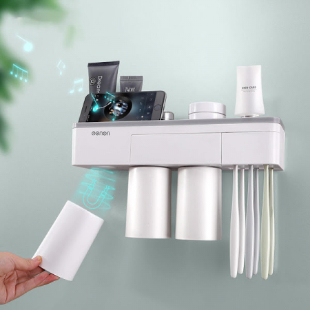 Casa si gradina - Suport 6 periute dinti organizator 3 pahare magnetice