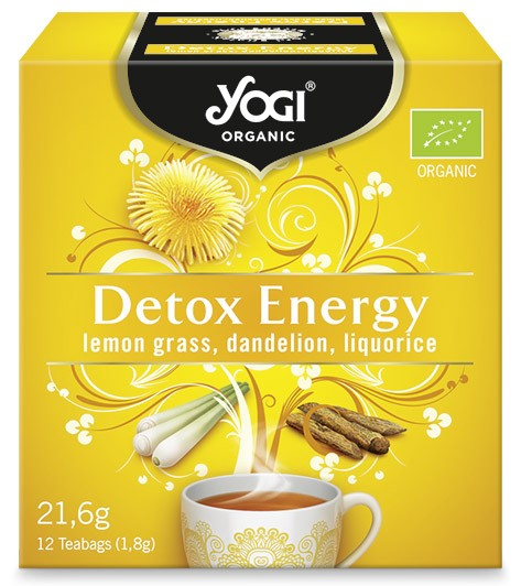 Ceai BIO detoxifiant cu lemongrass, papadie si lemn dulce, 12 plicuri - 21,6g Yogi Tea [1]