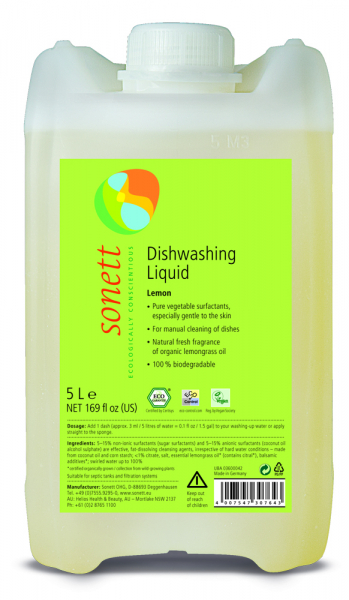 Detergent ecologic pentru spalat vase - lamaie, 5L [1]