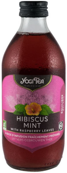 Preparat BIO din ceai de hibiscus si menta cu frunze de zmeura, 330 ml Yogi Tea [1]