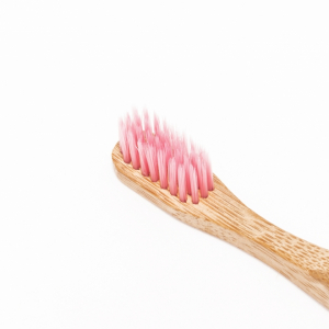 Periuta de dinti din bambus, pt. copii - roz [1]