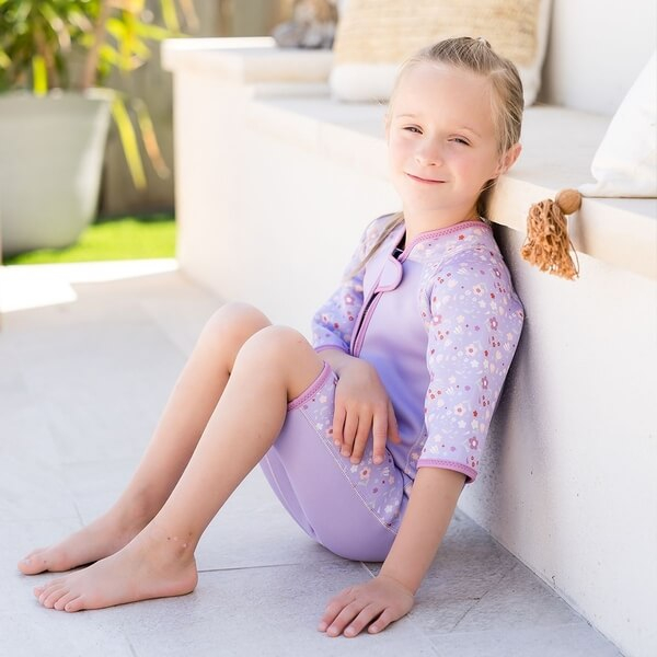 Costum neopren copii - Shorty Wetsuit Lilac Spring [3]