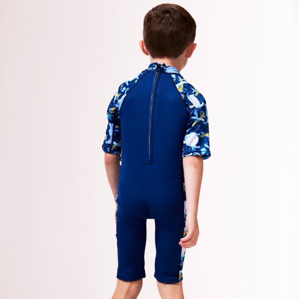 Costum protecție UV/neopren copii - UV Sun & Sea Sus Departe Bleu [4]