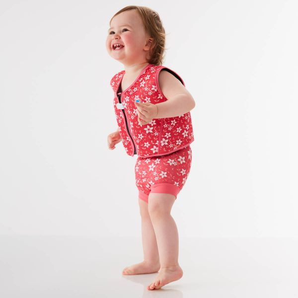 Vestă înot 8 plutitoare copii - Go Splash Jacket Flori Rozalii [2]